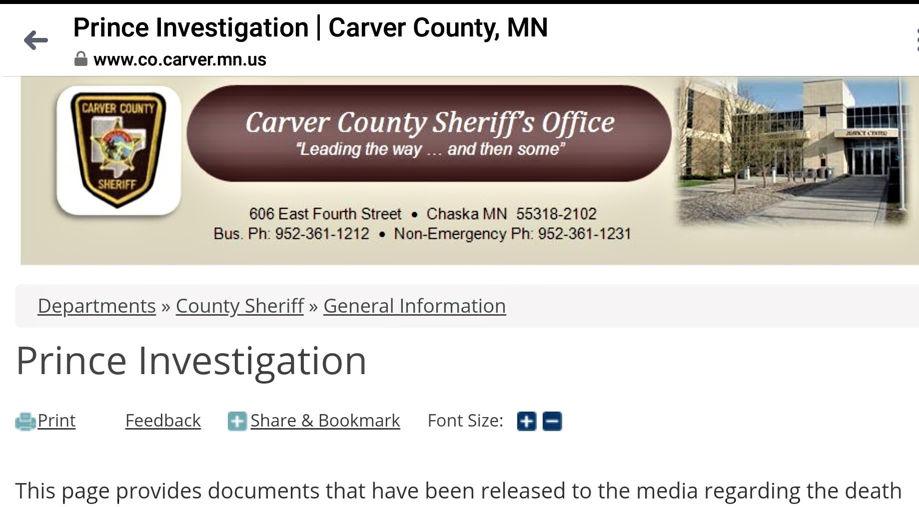 prince investigation file